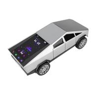 Tosuny Réplique de Haut-Parleur Bluetooth pour Camionnette, Haut-Parleur Portable sans Fil avec écran D'affichage, Son HD, Appairage TWS, Radio FM, Lumière de Fête LED, Micro intégré, (Silver)