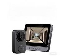 Tosuny Sonnette Vidéo sans Fil de 4,3 Pouces avec écran, Vision Nocturne Audio Bidirectionnelle, Aucun WiFi Requis, Carillon Intérieur, Système D'interphone Vidéo, Batterie Intégrée