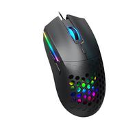 Tosuny Souris de Jeu Filaire, Souris Optique Filaire Rétroéclairée RVB avec 6 Boutons Personnalisables, 1000/1600/3200/6400 DPI, Taux de Rafraîchissement de 125 Hz, Accélération 12G, (S500 Blanc)