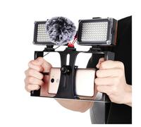 Tosuny Support Cage Vidéo pour Smartphone, Réalisation de Films Étui pour Vlogging, Poignée Stabilisatrice pour Téléphone Support pour Trépied avec Griffe et Interface 1/4