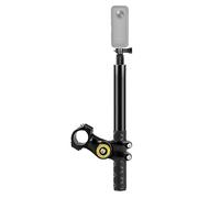 Tosuny Support de Fixation pour Guidon de Vélo, Support de Caméra pour Pare-Chocs de Moto avec Perche à Selfie pour Guidon de Vélo et de Moto de 29 à 32 Mm