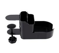 Tosuny Support de Tasse à Pince pour Bureau avec Trou de Charge pour café | Support à pince réglable, organisateur latéral anti-déversement, support rotatif, cadre en acier robuste, accessoire de
