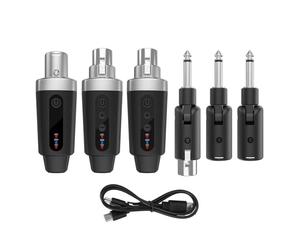 Tosuny Système de Microphone XLR sans Fil |Émetteur-récepteur 2.4G pour Mélangeur d'instruments de Musique à Micro Dynamique (1 à 2)