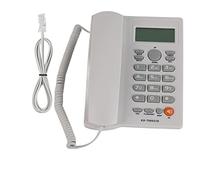 Tosuny Téléphone Filaire avec Haut-Parleur, Téléphone Fixe Identification de l'appelant Téléphone Mains Libres Bureau à Domicile Hôtel Téléphone Fixe Anglais(Blanc)