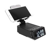 Tosuny Téléphone, Réveil du Haut-Parleur avec 7 Modes D'éclairage du Support de Téléphone à 180 Degrés avec Lumière de Nuit pour Le Travail de Diffusion en Direct