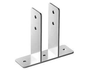 Tosuny Urinal Screen Brackets Set of 4 Chrome Plated Steel (chrome plated) | Finition résistante à la rouille, matériel de toilettes commerciales, supports de panneaux séparateurs, installation facile
