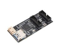 Tosuny USB 3.2 Gen1 19pin à Double Carte D'extension 19 pin, 19 pin à Double Adaptateur de Séparateur D'en-tête de Panneau Avant à 19 Broches, Transfert à Grande Vitesse
