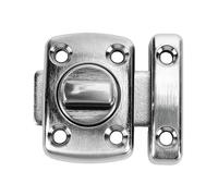 Tosuny Zinc Alloy Rotating Door Latch Lock 180 Degree Security (Small | Plaque de gâche réglable, utilisation dans une armoire de grange, anti-levier inviolable, montage gauche droite, vis incluses