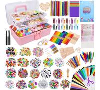 TOSUTO 3600+ Pièces Kit Bricolage Enfant,livré dans une boîte de rangement pliable,DIY Activites Manuelles,Activites Manuelles pour Enfants,Crafts Set,pour filles garçons 4 5 6 7 8 ans Cadeau