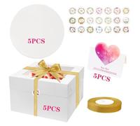 TOSUTO Boites à Gâteaux,Boîtes à Cupcakes,boîtes à gâteau blanches,boite patisserie carton,Carrée Boîte à Cupcakes,Robuste,Idéale pour Transporter et conserver des gâteaux décorés