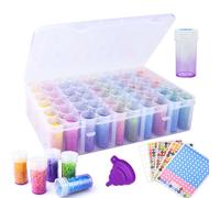 TOSUTO Diamond Painting Accessoires Boite de Rangement,Boîte de Rangement Diamant,Boite de Rangement Diamond Painting Accessoires avec Entonnoir et Autocollant,pour Art Craft 5D Peinture Diamant