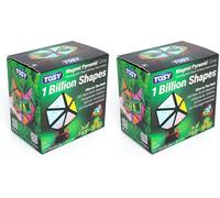 TOSY Magnet Pyramid Glow - 1 Cube Transformable en 1 Milliard de Formes, 12 pièces, 243 aimants, Phosphorescent, Blocs magnétiques, Puzzle créatif, Jouet éducatif STEM/Steam (Lot de 2)
