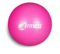 Total Body Balance Ball (55, 65, 75, 85, 95 cm) Gros ballon pour yoga, pilates, gym à la maison, fitness, grossesse, musculation, gymnastique, rose, 95 cm