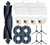 Total Care Kit d'accessoires pour aspirateur robot Eufy Omni C20 avec brosse principale, brosses latérales, filtre, serpillère et sacs à poussière pour l'entretien continu (A)