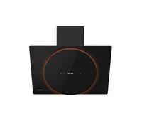 Klarstein Total Eclipse Hotte Aspirante - 60 cm Hotte Décorative, 600 m³/h, Éclairage LED 3000 K-6500 K, Classe A, Commande Tactile, Filtre à Charbon Actif, Noir, Extraction & Recirculation