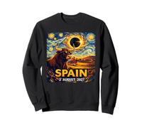 Total Eclipse Solaire 2 août 2027 Bull Espagne Nuit étoilée Sweatshirt