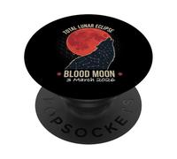 Total Lunar Eclipse 2026 Blood Moon 3 Mars Wolf PopSockets PopGrip Adhésif