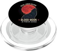 Total Lunar Eclipse 2026 Blood Moon 3 Mars Wolf PopSockets PopGrip pour MagSafe