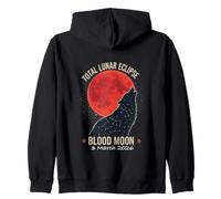Total Lunar Eclipse 2026 Blood Moon 3 Mars Wolf Sweat à Capuche