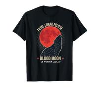 Total Lunar Eclipse 2026 Blood Moon 3 Mars Wolf T-Shirt