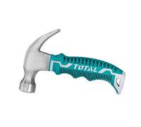 TOTAL - Mini marteau de charpentier | Poids de 220 gr | Tête en acier forgé | Tire-clavier-pelle courbe | Outil Menuiserie et ébénisterie | Manche en fibre