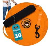 Total Pet Laisse de dressage pour chiens, longue ligne imperméable pour rappel et dressage d'obéissance - Laisse extra longue pour chien - Convient à toutes les tailles de chiens (30 m, clip standard)