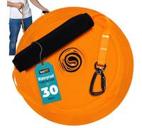 Total Pet Laisse de dressage pour chiens, longue ligne imperméable pour rappel et dressage d'obéissance - Laisse extra longue pour chien - Convient à toutes les tailles de chiens (30 m, mousqueton