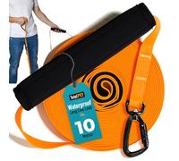 Total Pet Laisse de dressage pour chiens, longue ligne imperméable pour rappel et dressage d'obéissance - Laisse extra longue pour chien - Convient à toutes les tailles de chiens (10 m, mousqueton