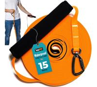 Total Pet Laisse de dressage pour chiens, longue ligne imperméable pour rappel et dressage d'obéissance - Laisse extra longue pour chien - Convient à toutes les tailles de chiens (15 m, mousqueton