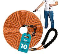 Total Pet Rope Training Lead pour Chiens Laisse Longue Ligne pour entraînement, Rappel et Commandes à Distance avec poignée de contrôle (10 m)