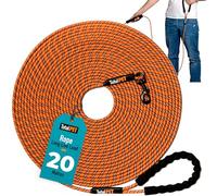 Total Pet Rope Training Lead pour Chiens Longue Ligne pour Chien pour entraînement, Rappel et Commandes à Distance avec poignée de contrôle (20 m)