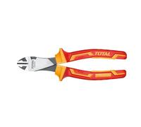 TOTAL - Pince Coupante Isolée | 180 mm | Mod. THTIP2571 | Poignée Bi-matière avec Certificat VDE: Courant Alternatif jusqu'à 1000V et Courant Continu jusqu'à 1500V | Fabriquée en Chrome Vanadium