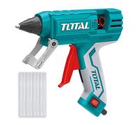TOTAL - Pistolet à Colle Chaude 220W | Préchauffage Rapide en 3 min | Pour Bâtons de 11,2mm | Léger et Maniable, Multicolore