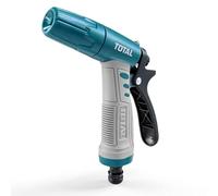 TOTAL - Pistolet d'Arrosage | Pulvérisateur de Jardin 3 Positions | Gâchette en Nylon | Modes de Pulvérisation Multiples | Pour tuyau de 3/4" | Bleu et Blanc