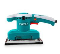 TOTAL - Ponceuse orbitale électrique | Base en aluminium | Puissance : 320 W | Vitesse d'oscillation 14000 tr/min | Comprend 5 recharges de papier de verre