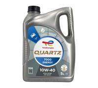 TOTAL Quartz 7000 Énergie SAE 10W-40 Huile Moteur VW 501 01, VW 505 00, 5 Litres