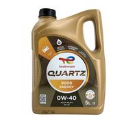 TOTAL Quartz 9000 Énergie SAE 0W-40 Huile Moteur MB 229.5, VW 502 00, 5 Litres