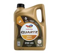 TOTAL Quartz 9000 Énergie SAE 0W-40 Huile Moteur MB 229.5, VW 502 00, 5 Litres