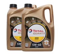 TOTAL Quartz 9000 Énergie SAE 5W-40 Huile Moteur MB 229.5, VW 502 00, 2x5 Litres