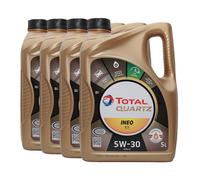 Total quartz Ineo ECS SAE 5W-30 L'Huile De Moteur PSA B 71 2290, 4x5 Litre