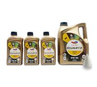 Total Quartz Ineo First 0W-30 8 l | Convient pour | PSA B71 2312 | PSA B71 2302 | 8 litres | Huile moteur | Avec entonnoir | Voir la description de l'article pour plus de recommandations