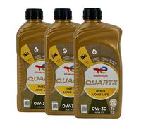 Total quartz Ineo Long Life SAE 0W-30 Huile BMW LL-04, VW 504 00, 3x1 Litre