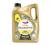 TOTAL Quartz Ineo Longlife SAE 5W-30 Huile Moteur MB 229.51, BMW LL-04, 5 Litres