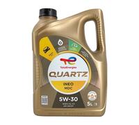 TOTAL Quartz Ineo MDC SAE 5W-30 Huile Moteur Dexos2, MB 229.52, 5 Litres