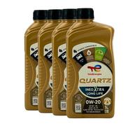 Total quartz Ineo Xtra Longue Vie SAE 0W-20 Huile VW 508 00, 509 00, 4x1 Litre
