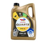 TOTAL Quartz Mopar FPW01 Huile moteur 0W-20, 5 L, semi-synthétique