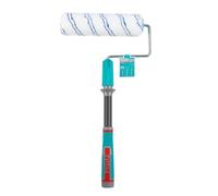 TOTAL - Rouleau en Microfibre avec Manche Télescopique Réglable 440-870 mm - Longueur 230 mm - Fibre 12 mm pour Murs et Plafonds - Pour Décoration Intérieure et Peinture Professionnelle