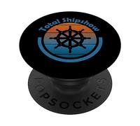 Total Ship Show - Casque Vintage pour capitaines de Voile PopSockets PopGrip Adhésif