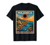Total Solar Eclipse 08.12.2026 Affiche de Voyage Majorque T-Shirt Graphique avec Valeur