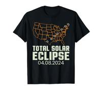 Total Solar Eclipse 2024 8 Avril Amérique Totalité Printemps T-Shirt Graphique avec Valeur